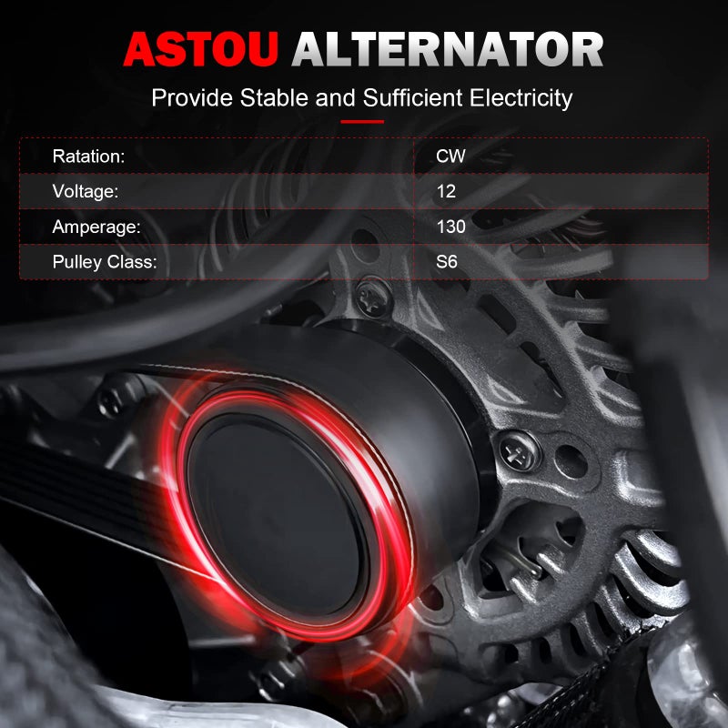 ASTOU مولد كهربائي جديد من ASTOU يناسب هوندا بايلوت أوديسي ريدجلاين لـ أكورا TL RL MDX V6 3.5L 2003-2008 استبدال 11099 11150 11151 - Image 2